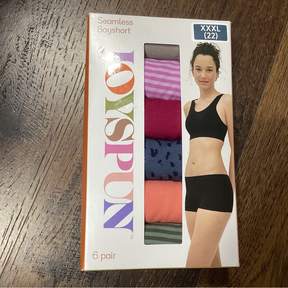 New 6 pair women Joyspun seamless super soft boyshort underwear S, XXL, or XXXL